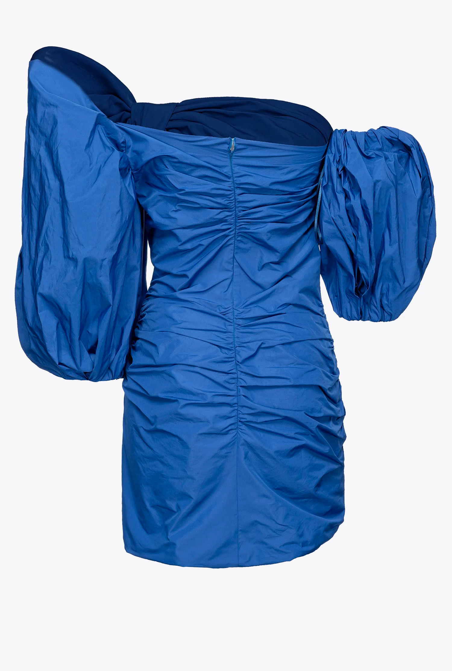 Mini-robe à manches ballon | Bleu