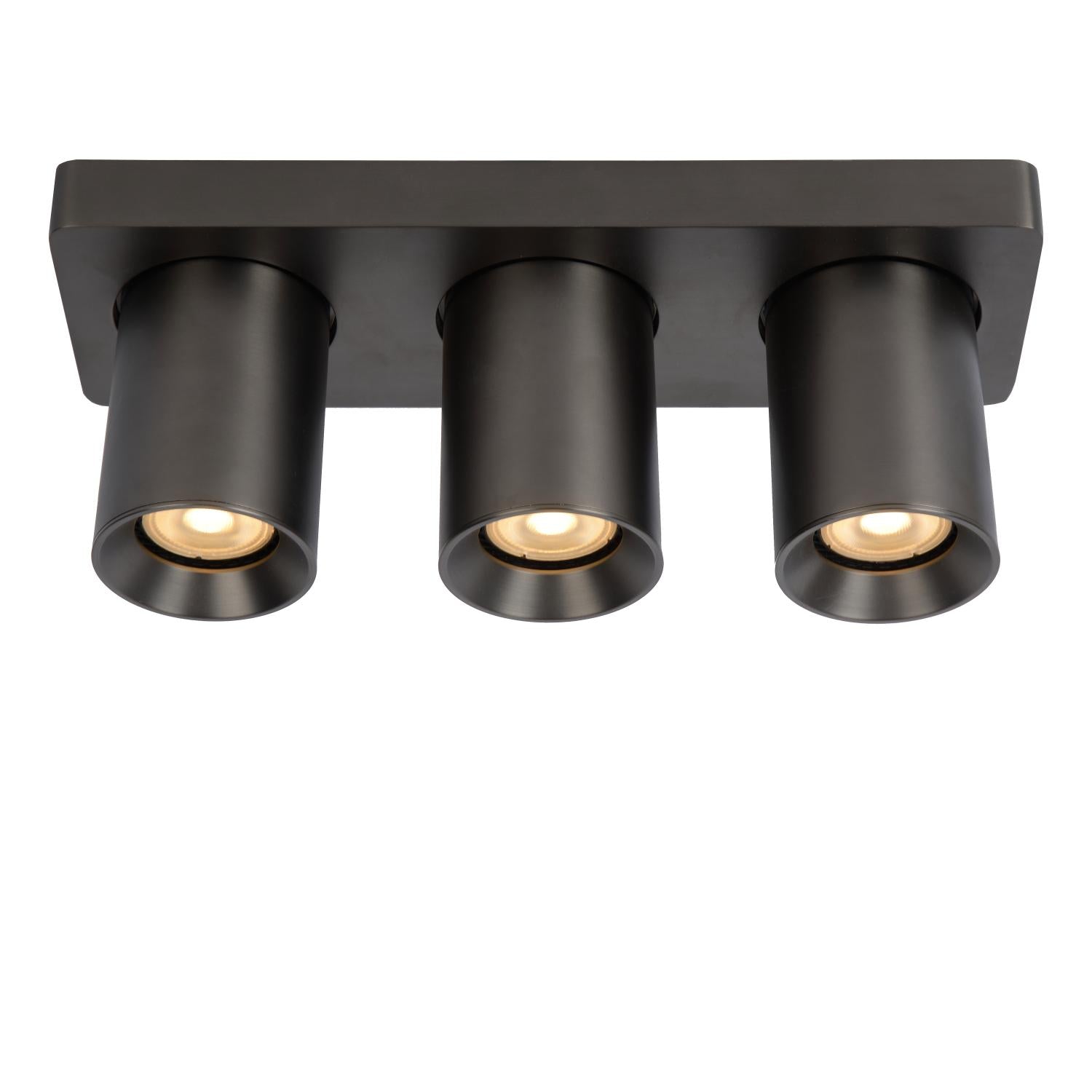 Nigel 3 spot LED zwart staal