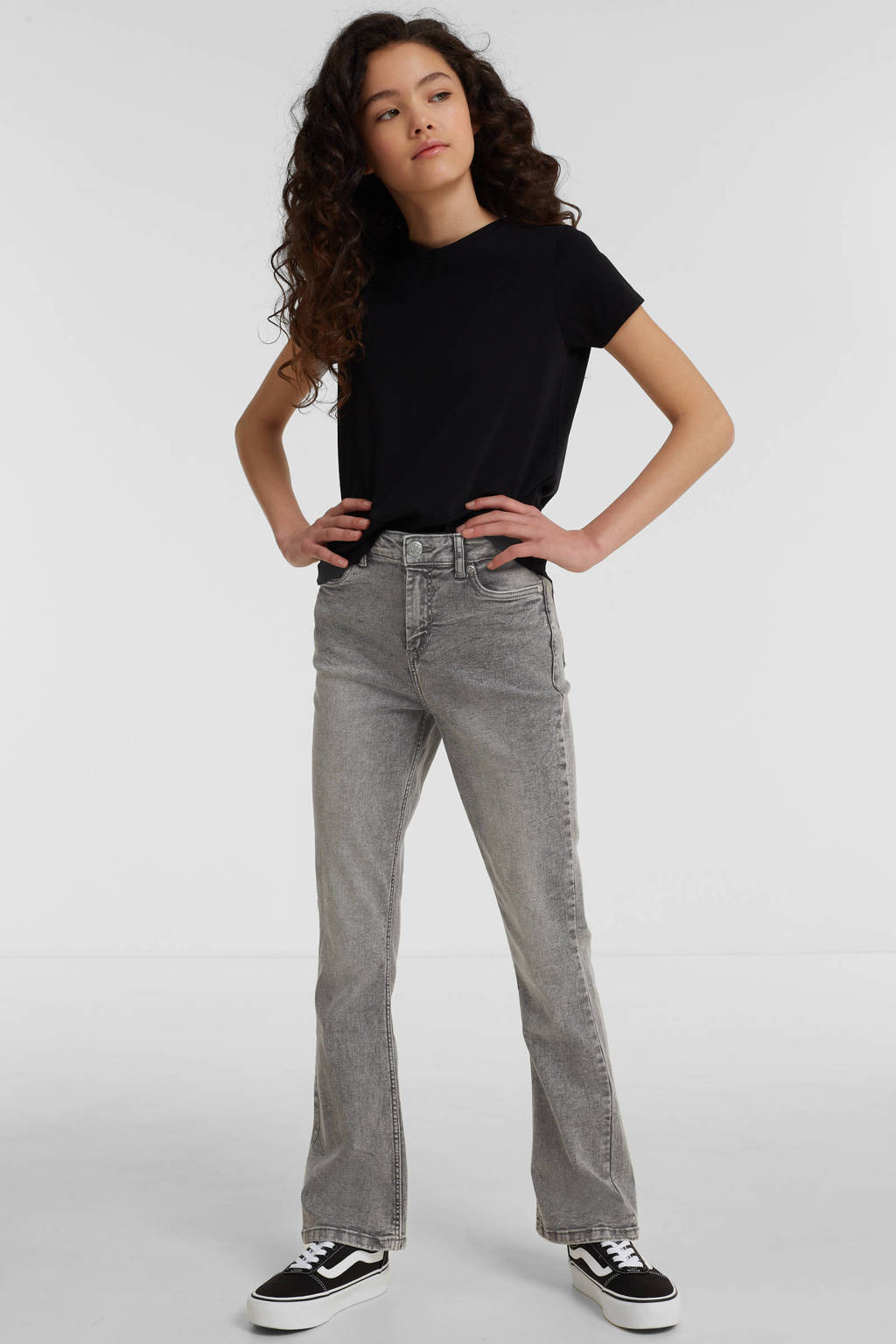 anytime flared jeans grijs