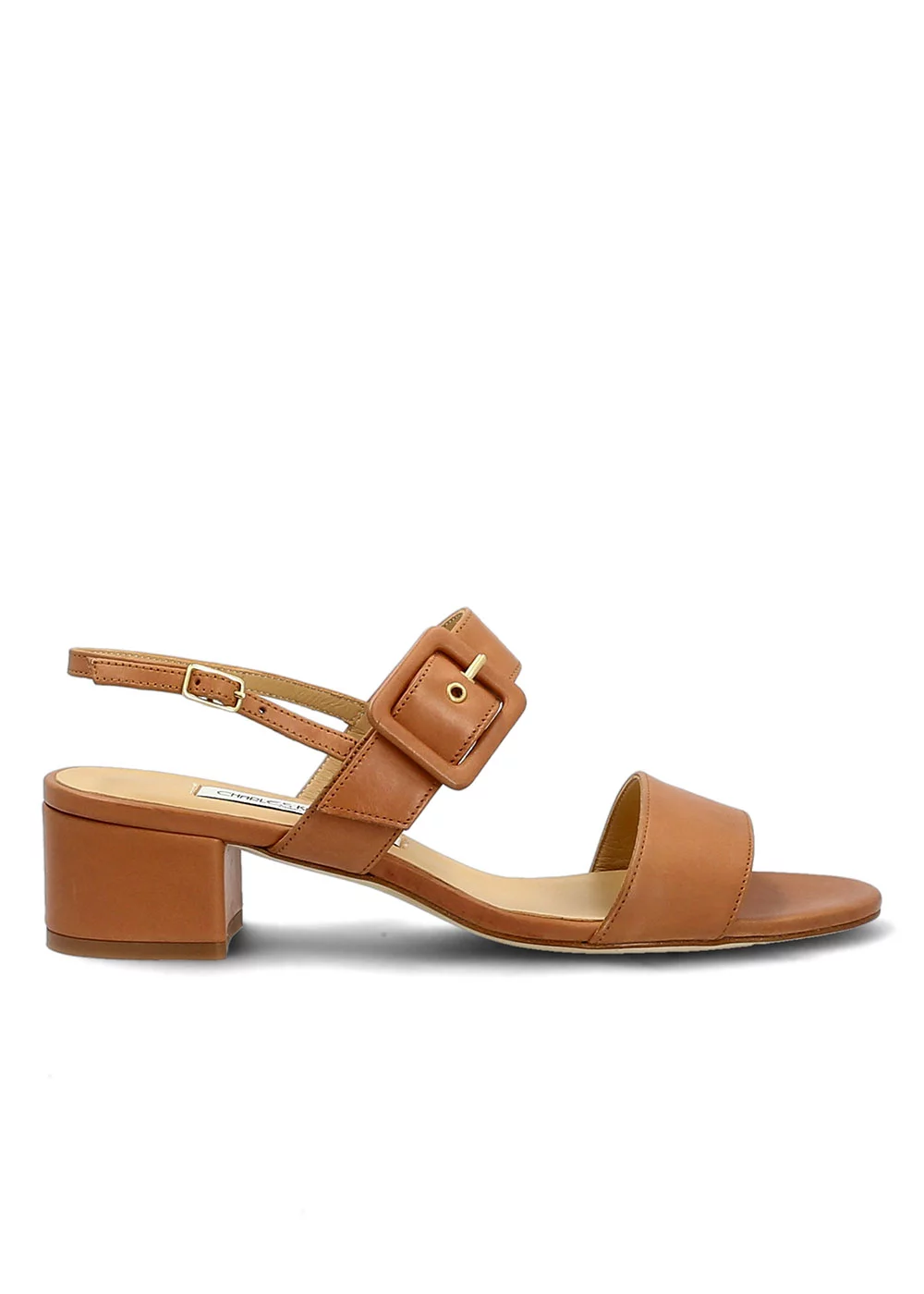 SANDALE NEWTON CUIR CAMEL