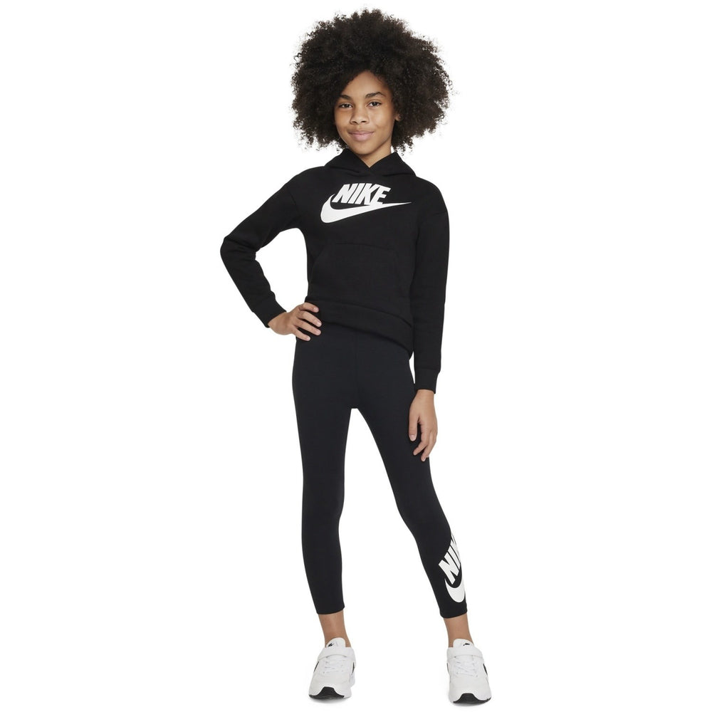 Køb NIKE Black Club Fleece High Low Hættetrøje