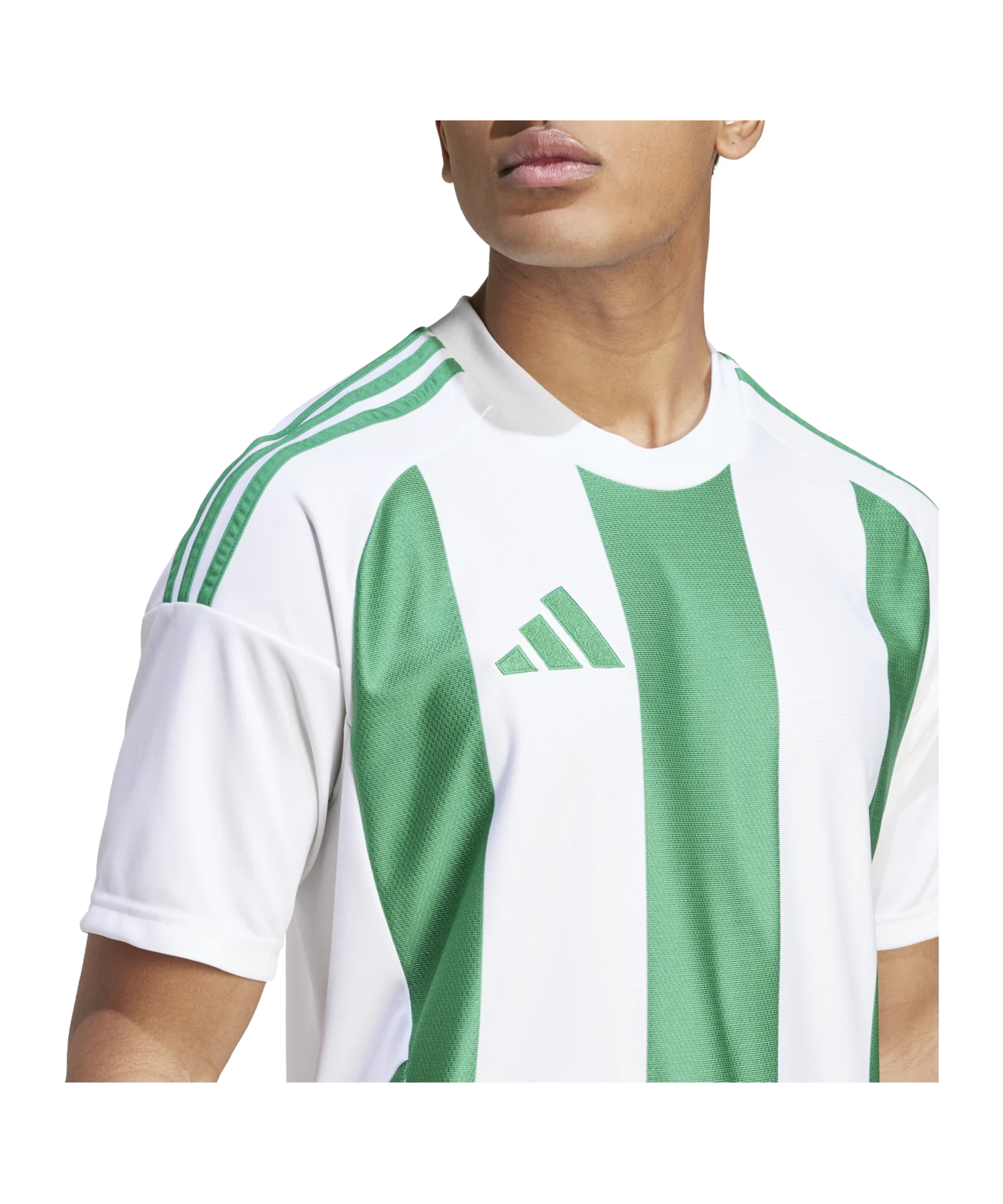 adidas Striped 24 Trikot Weiss Grün