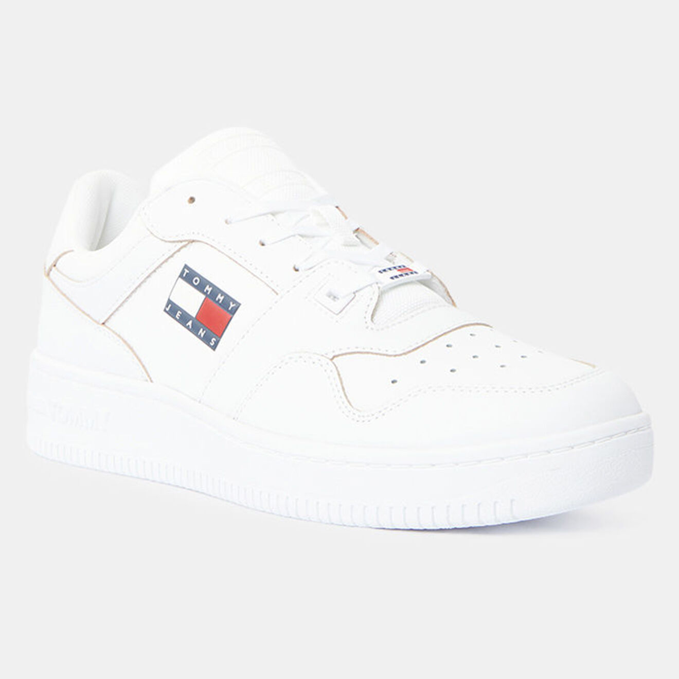 Tommy Hilfiger Baskets en Cuir Etch blanches
