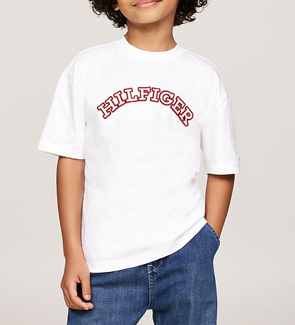 Tommy Hilfiger T-Shirt - Monotype bestickt - Weiß