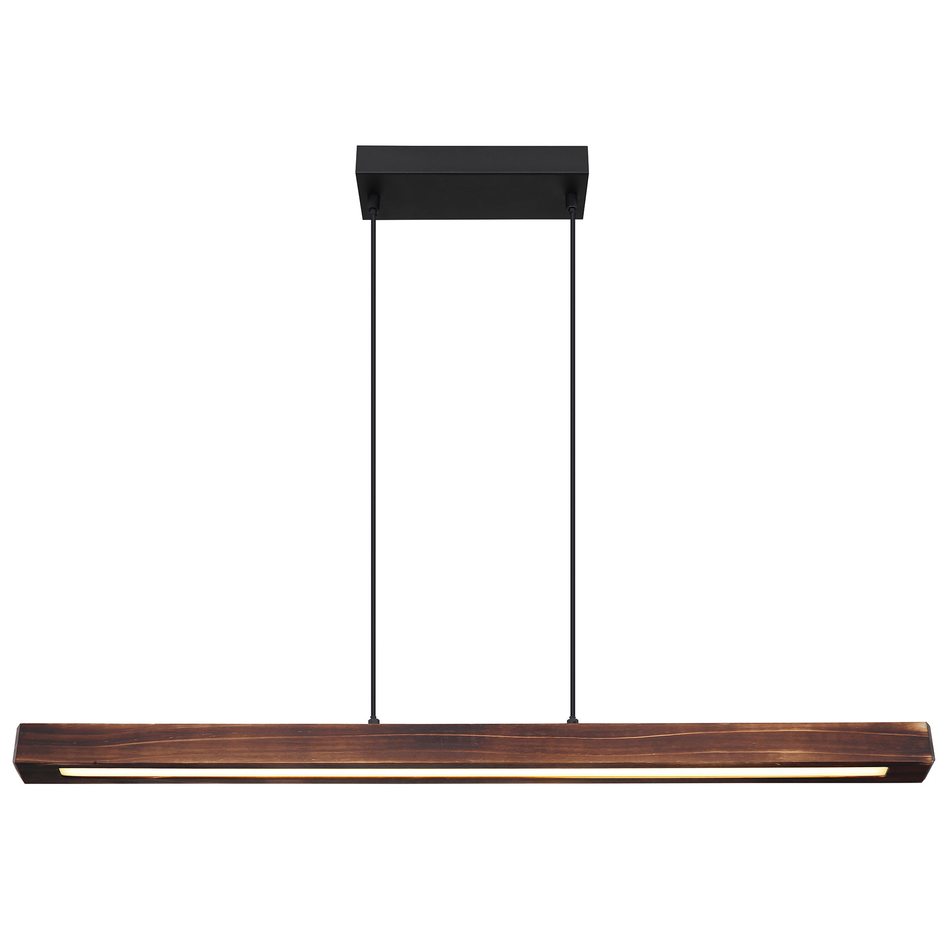 LED-Pendelleuchte - natur-schwarz - 90 cm