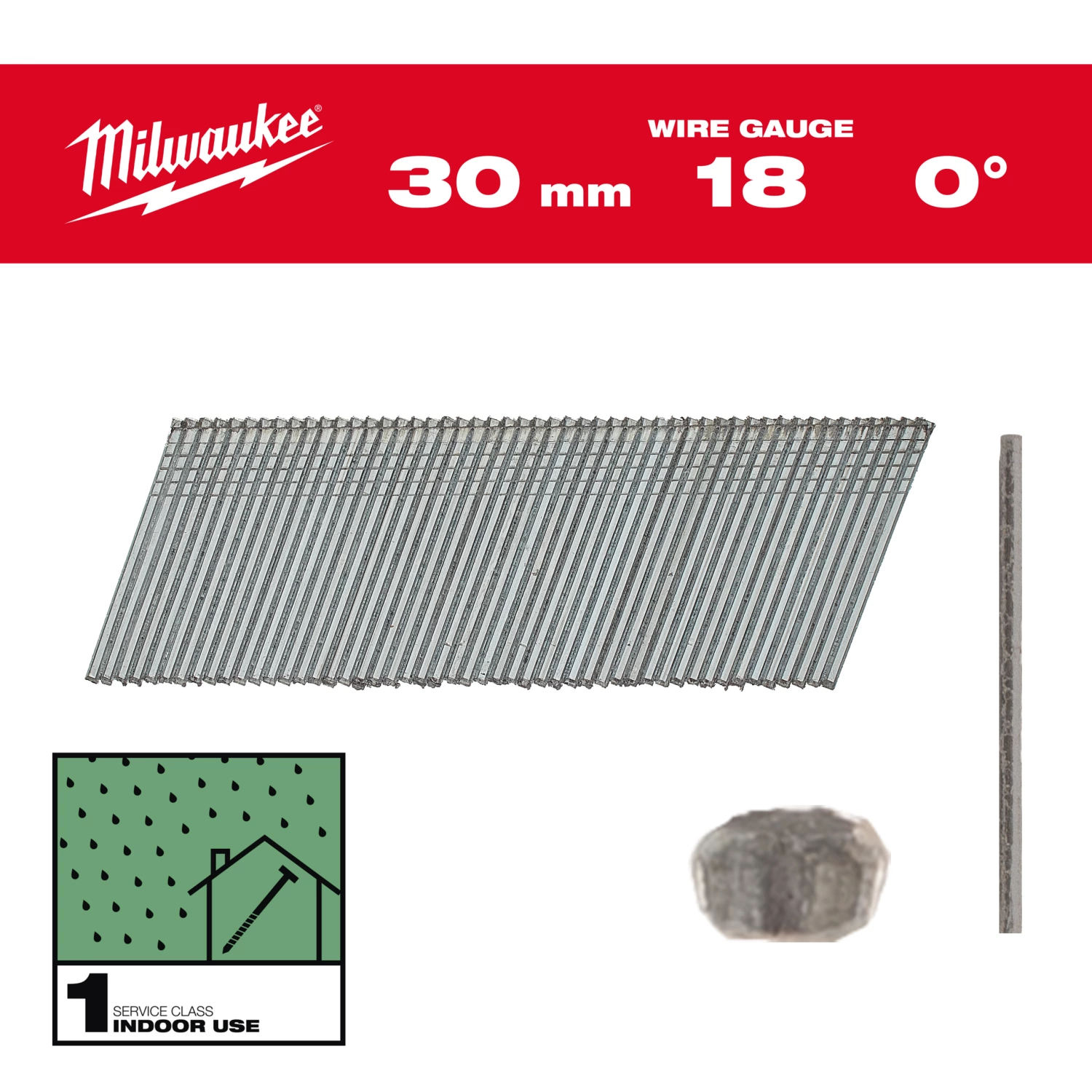 Milwaukee 4932492552 Nagels brad 18G/30mm/RC/G/SC1-5kpc