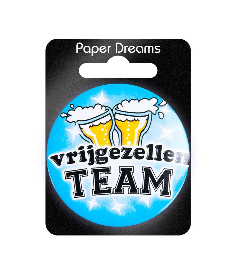 Button Vrijgezellen Team Man 5,5cm