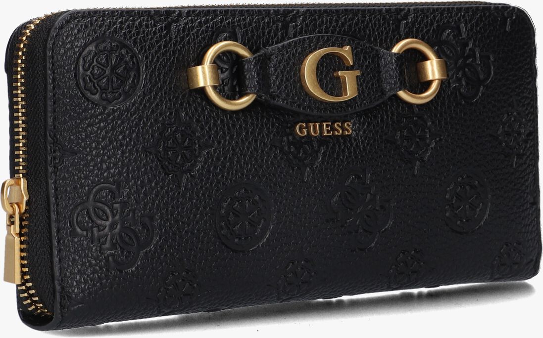 GUESS zwarte guess portemonnee izzy peony slg large zip