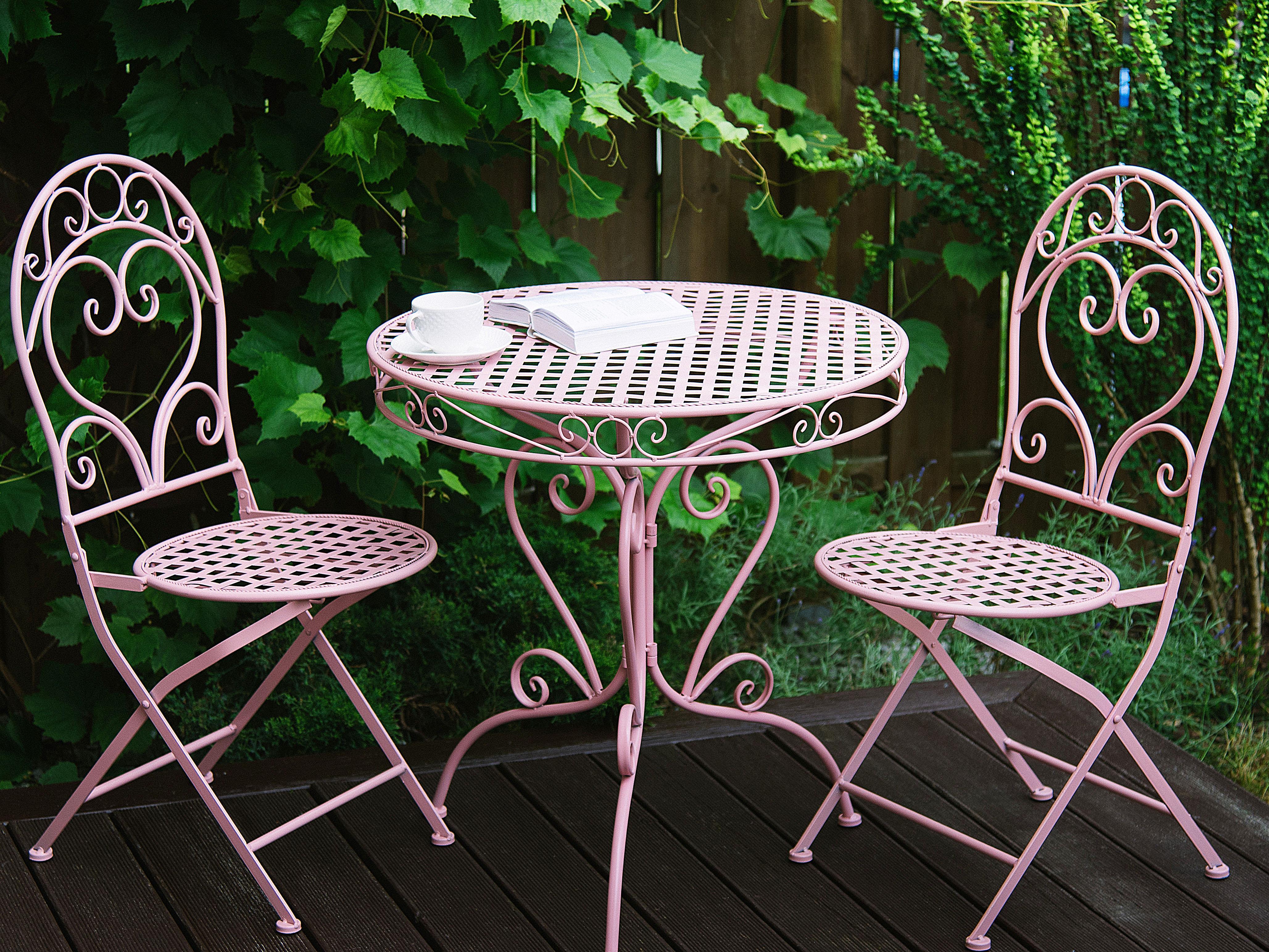 Bistroset inklapbaar ALBINIA Metaal Roze
