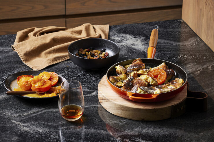 Le Creuset Stegepande m/træht 28cm Volcanic Volcanic
