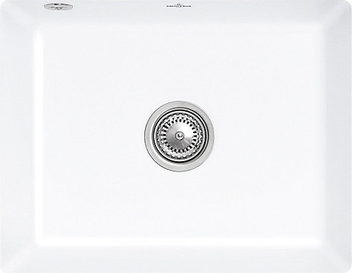 Évier sous-plan en céramique 1 cuve à encastrer Villeroy & Boch Subway blanc brillant