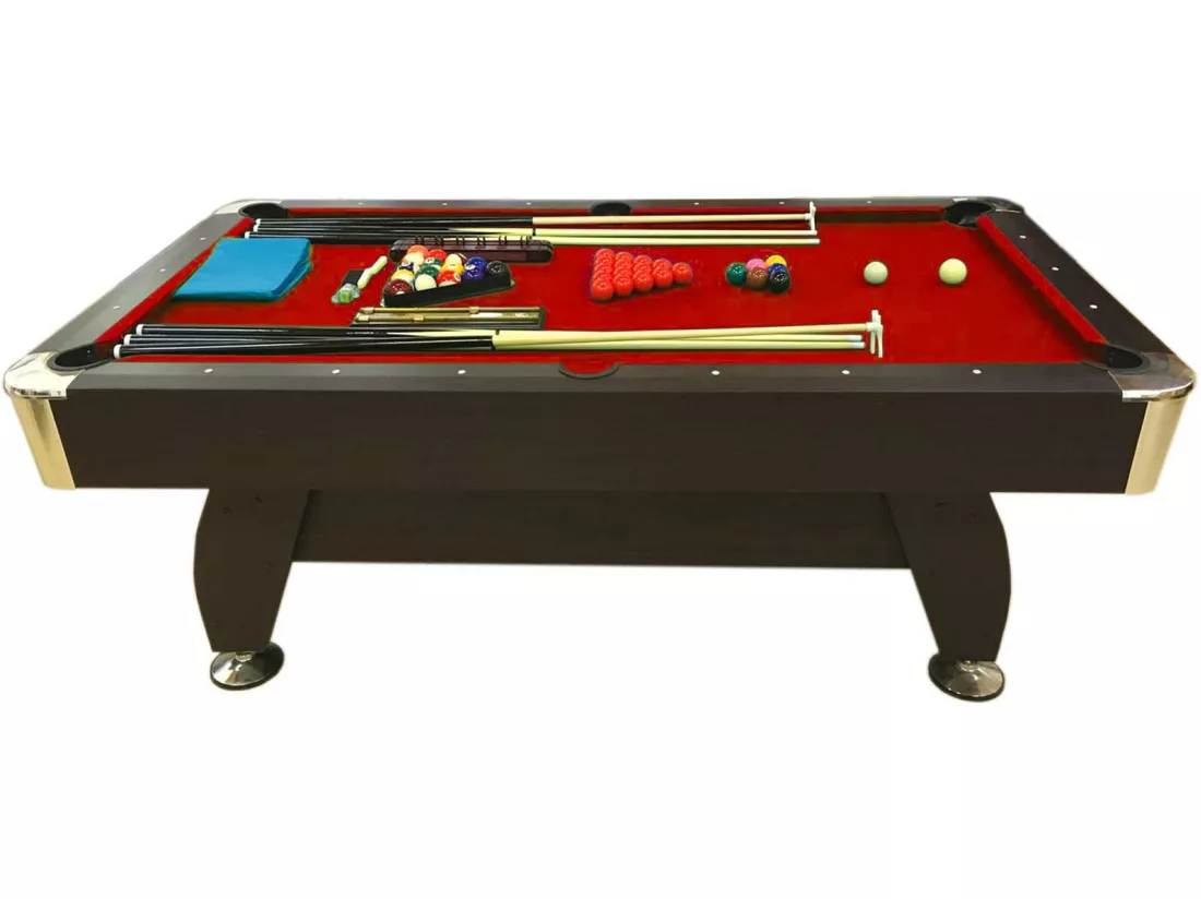 Table de billard 7 Pieds complet d’accessoires – Iron Red