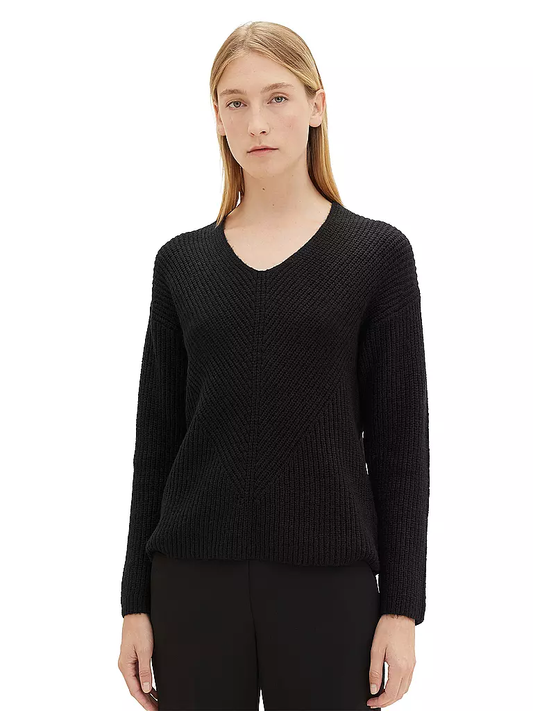 TOM TAILOR Pullover schwarz