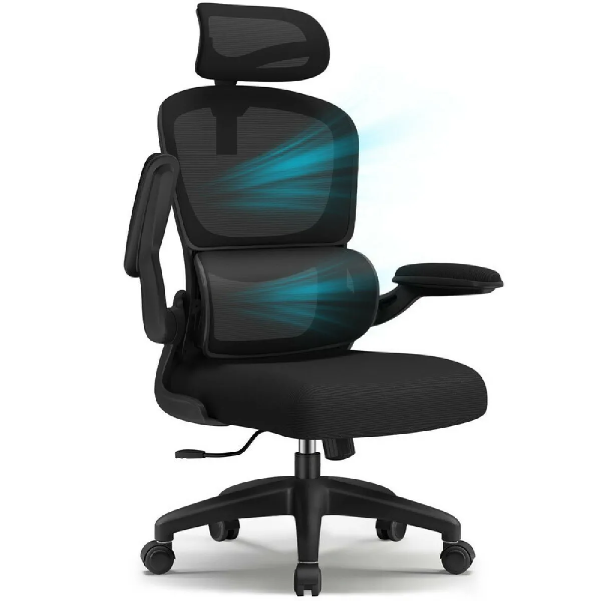 Lexzurn Chaise de bureau - Noir