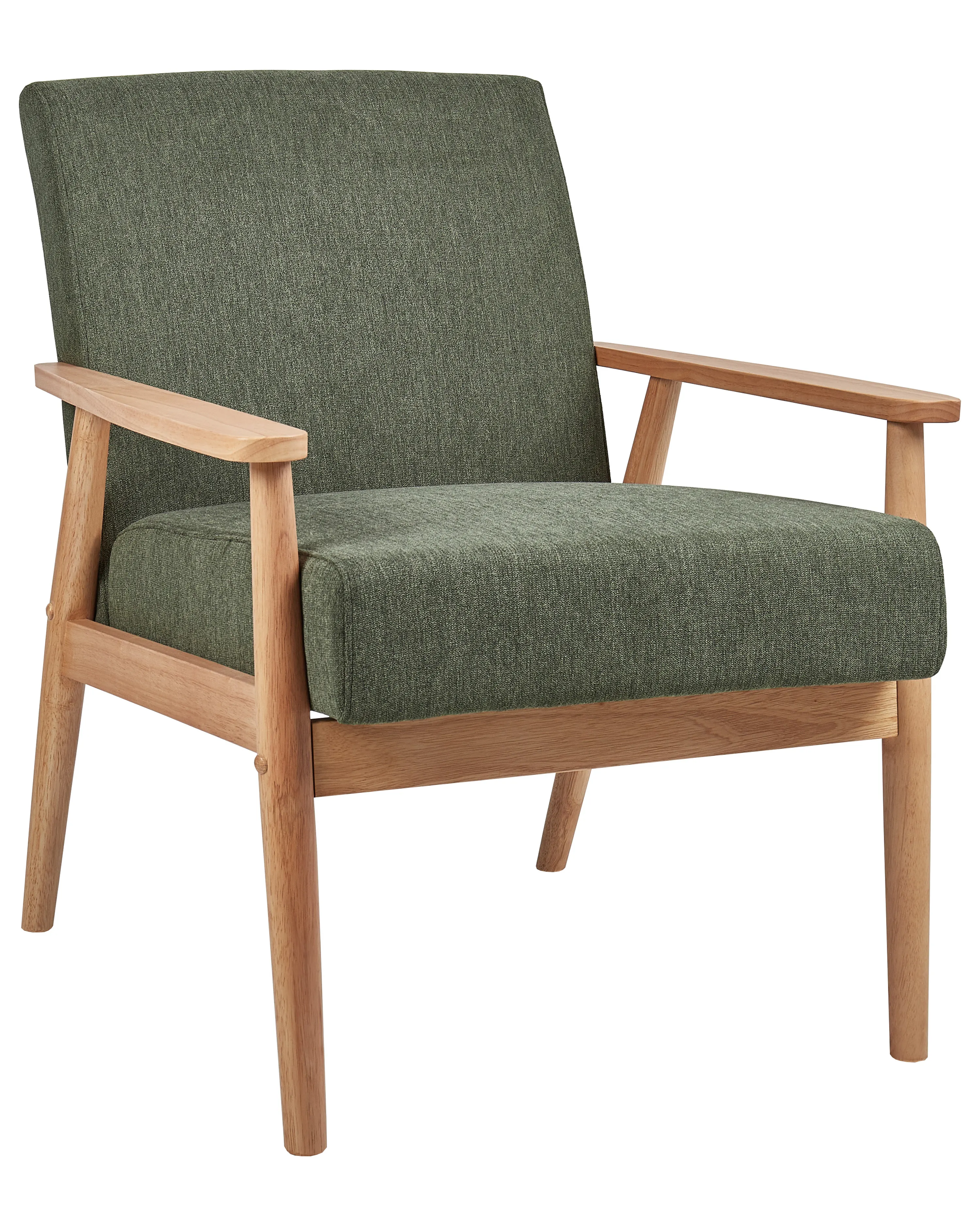 Fauteuil ESRUM Stof Lichtbruin/groen