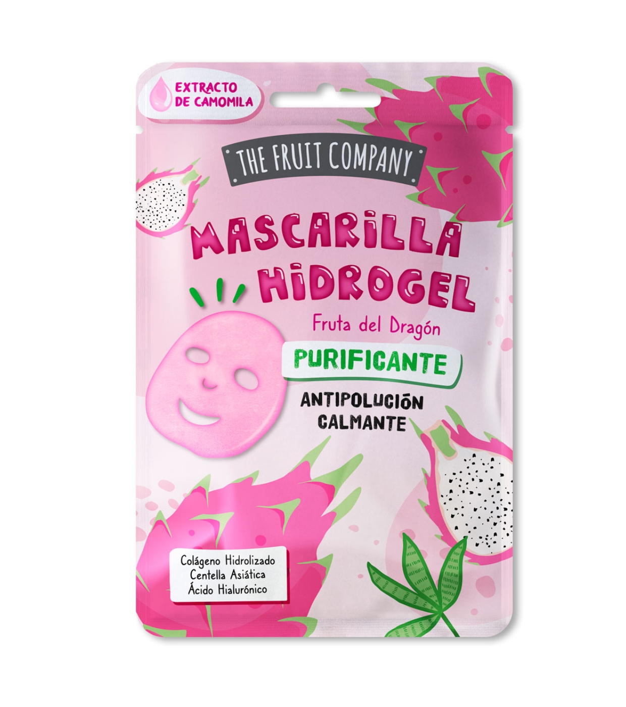 The Fruit Company - Máscara Facial Purificante de Hidrogel - Fruta do Dragão