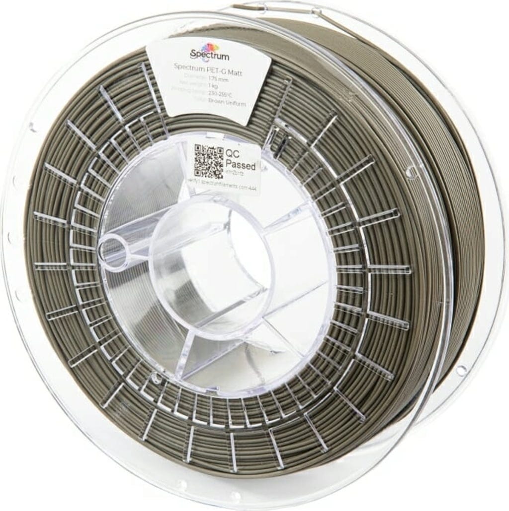 Spectrum  PET-G Matt Brown Uniform, 1,75 mm / 1000 g    Modifiziertes PET-G mit matter Oberfläche
