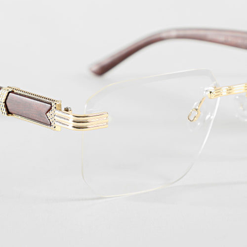 Lunettes Doré Marron