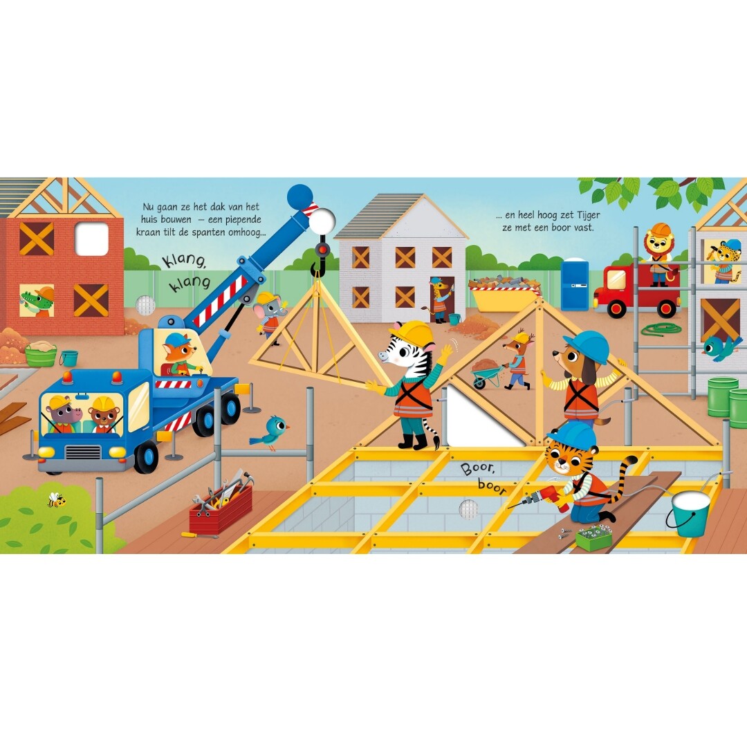 Uitgeverij usborne geluidenboek bouwplaats