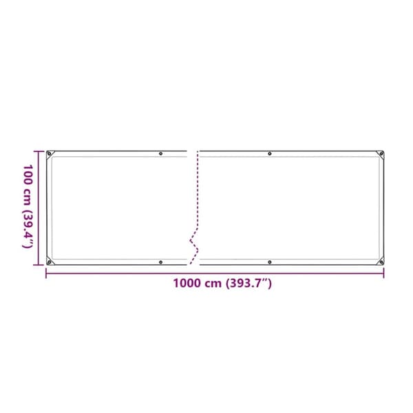 vidaXL Plantetrekk med maljer 1x10 m polyetylen