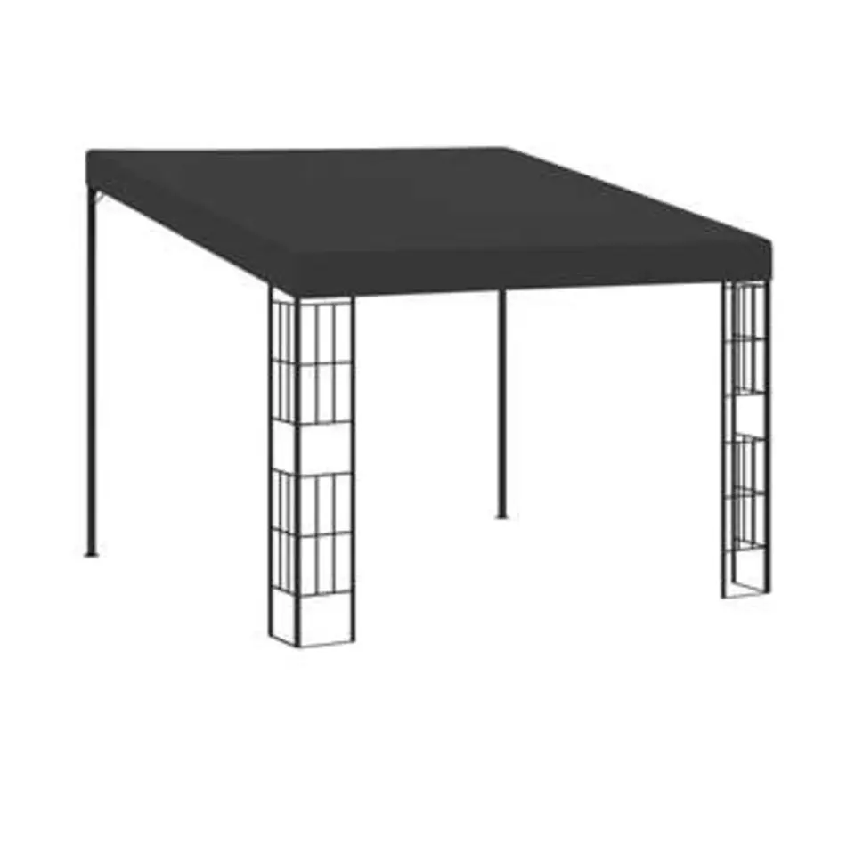 vidaXL - Wandprieel - Antraciet - Stof - 3 x 3 m