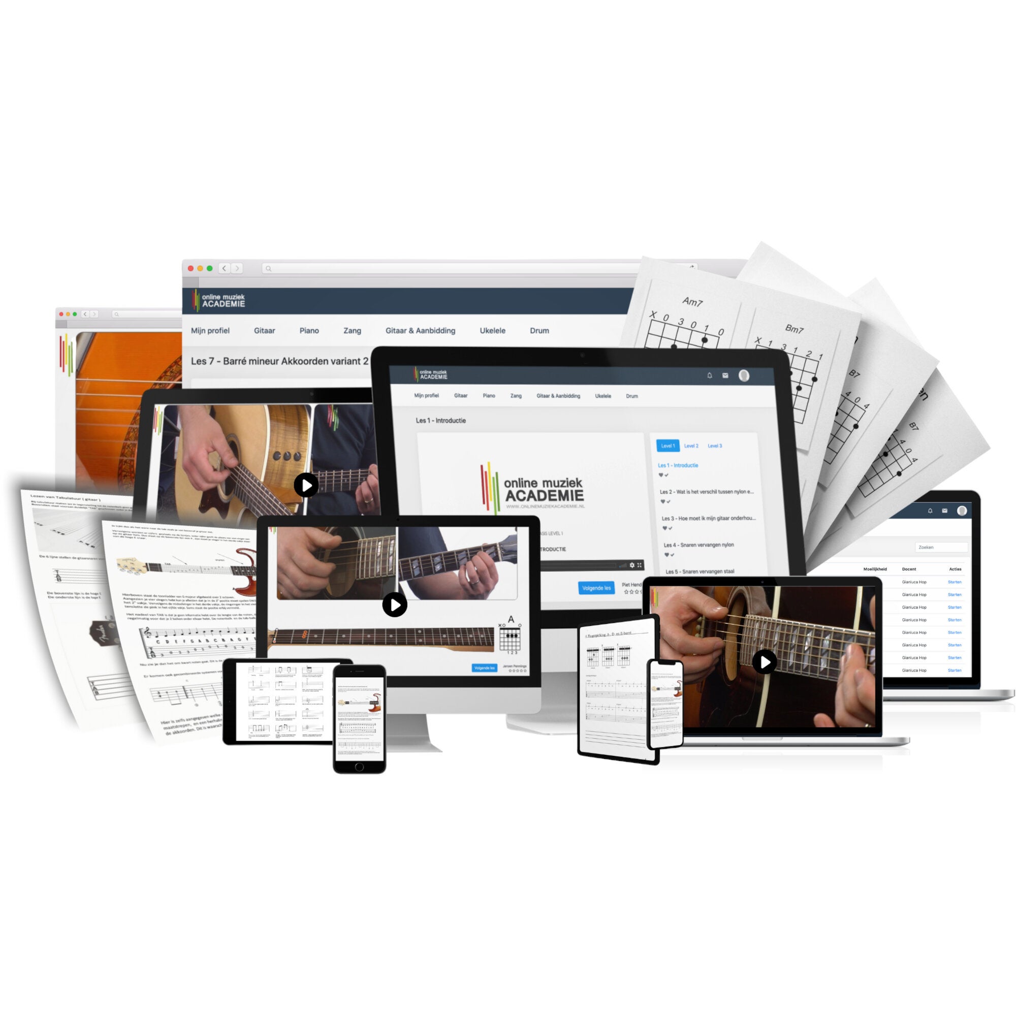 Online Muziek Academie Cursus Gitaar (78 lessen + wekelijkse livestream met Q&A)