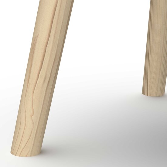 Firmiana Tabouret   Bleu Orage / Bois Naturel        de               CBA Meubles