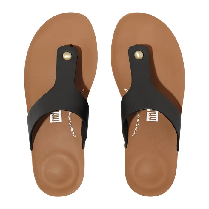 Fitflop FitFlop iQushion Leather Toepost Teenslippers Dames