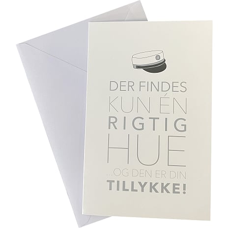 Studenterkort med kuvert 12,5 x H: 17,5 cm - flere varianter - assorteret