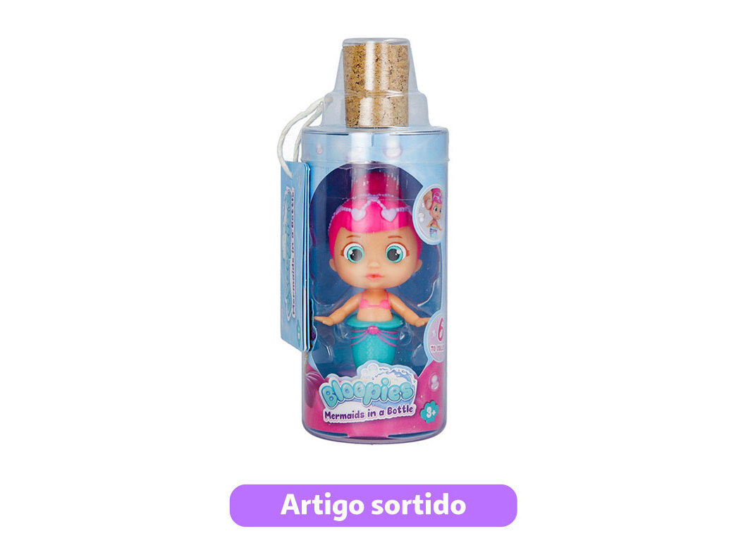 BONECA BLOOPIES MERMAID IN A BOTTLE MODELOS SORTIDOS