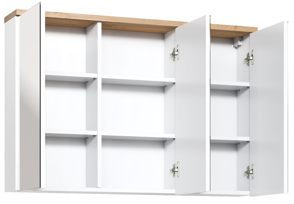 Comad Bali White 845 FSC spiegelkast 100cm eiken/wit