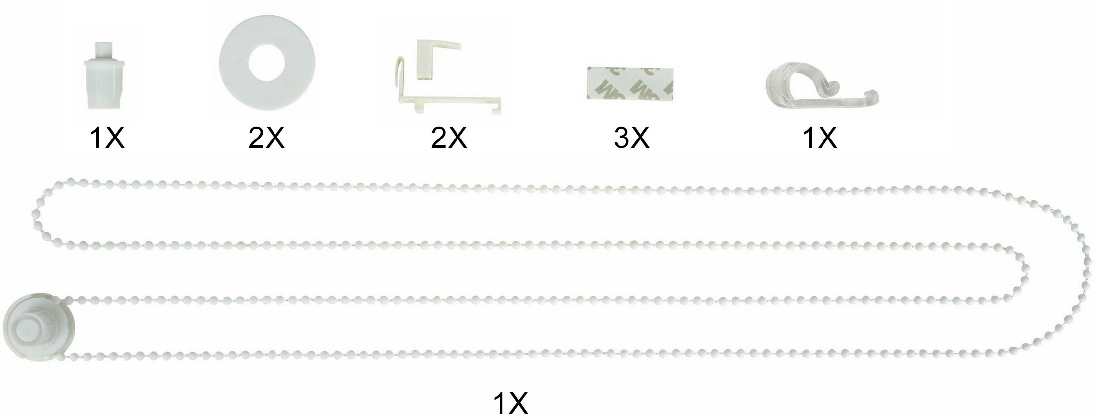 my home Sichtschutzzüge Ersatzteil-Set »Montagezubehör-Set für Doppelrollos der Marke My Home« Packung für Rollos Für Doppel-Rollowellen mit einem ø von 17 mm