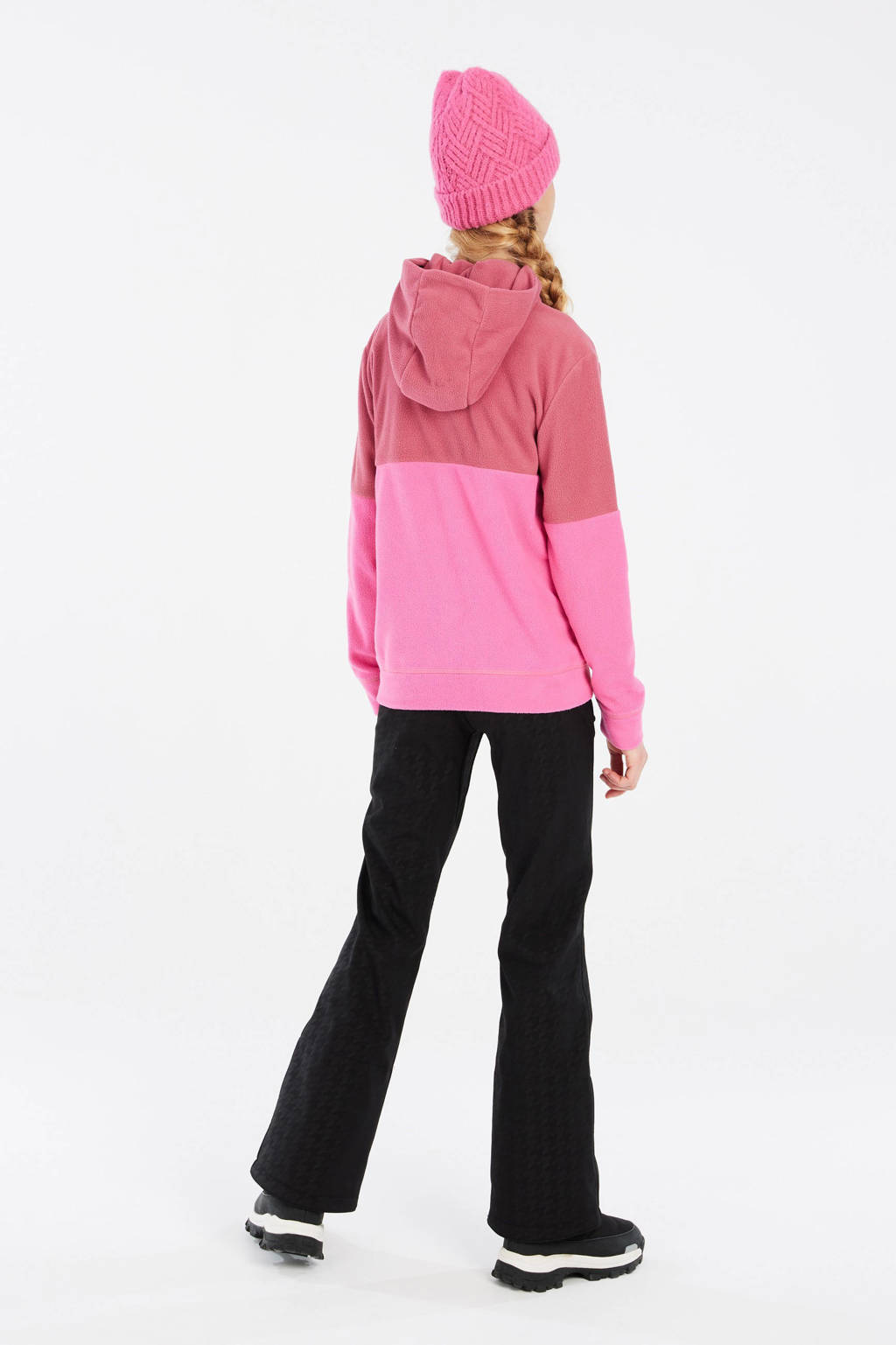 Protest hoodie felroze/donkerroze