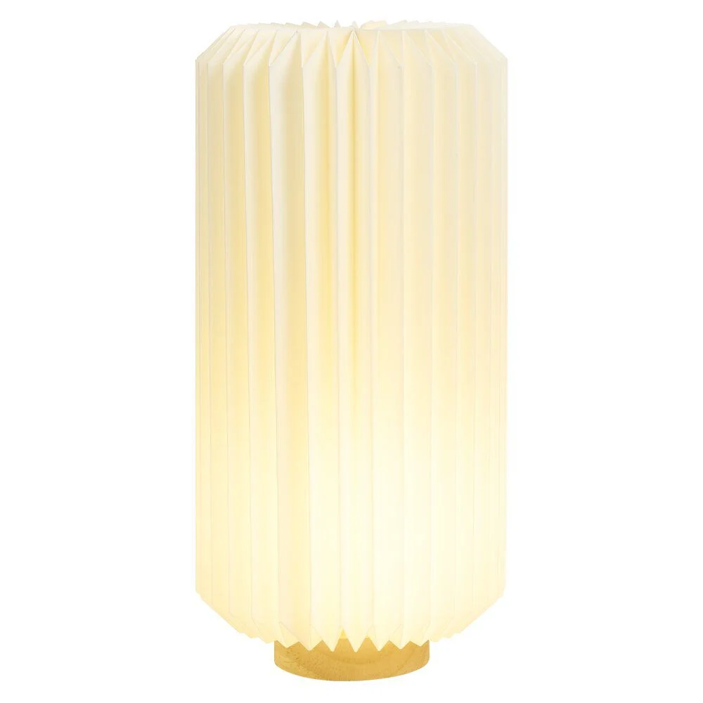 Lampe LED papier accordéon Ø16xH32cm