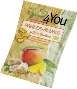 Bio 4You Bonbons Ingwer-Mango, 75 g