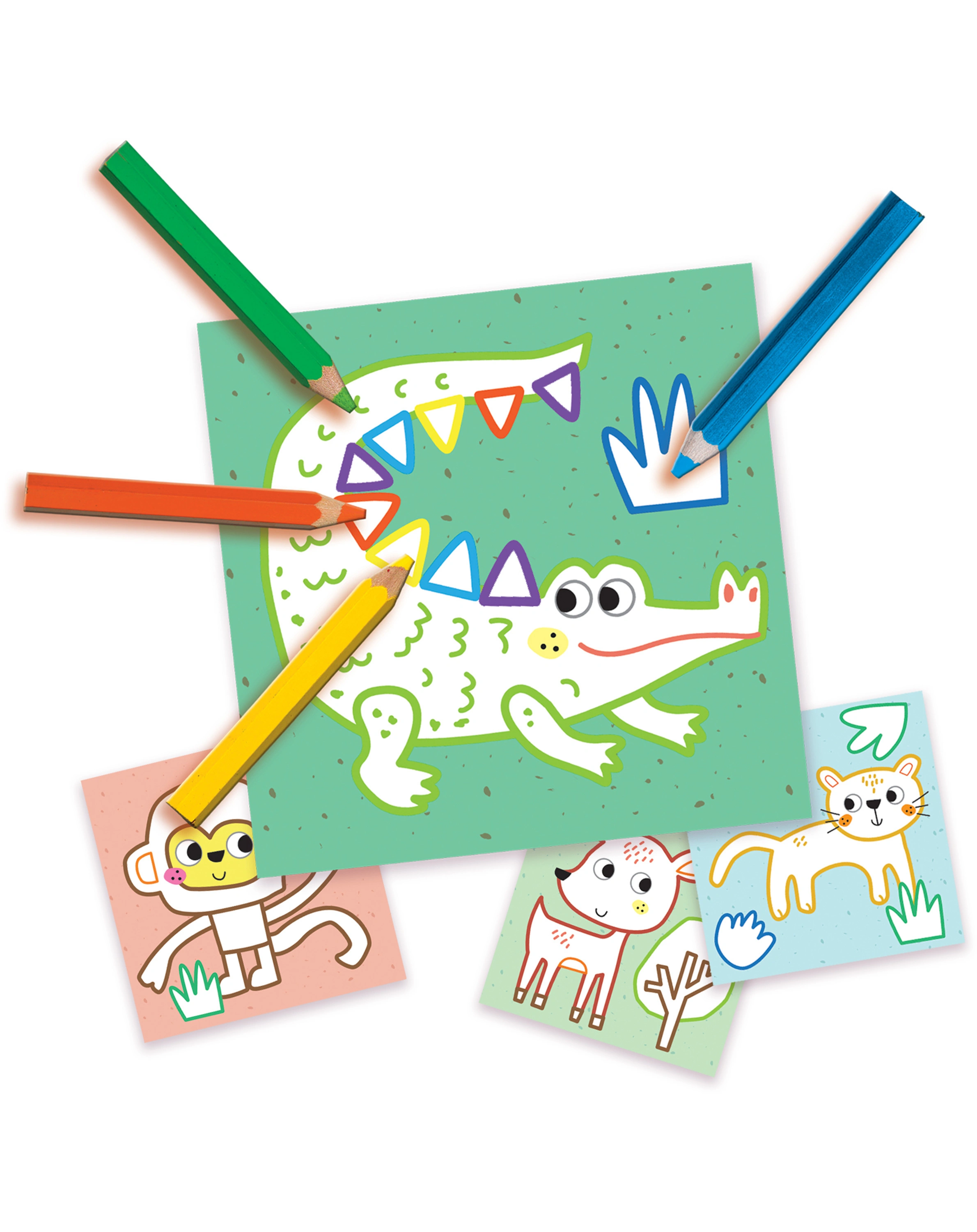 Kreativ-Set MY FIRST - 3 in 1 FINGERFARBEN, AUSMALEN UND FORMEN KLEBEN