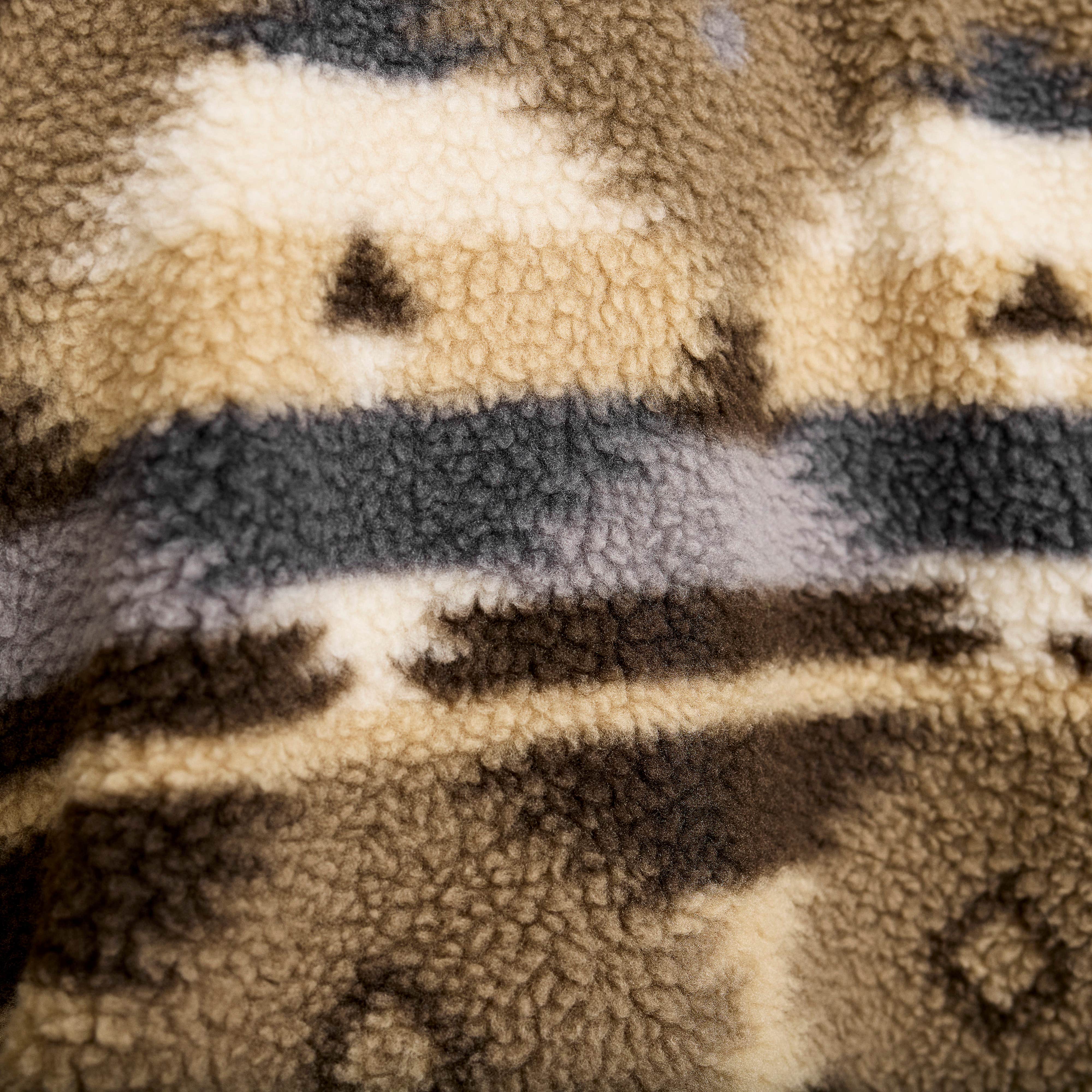 High Pile Fleece Herre Brindle/Mud Forest Cones