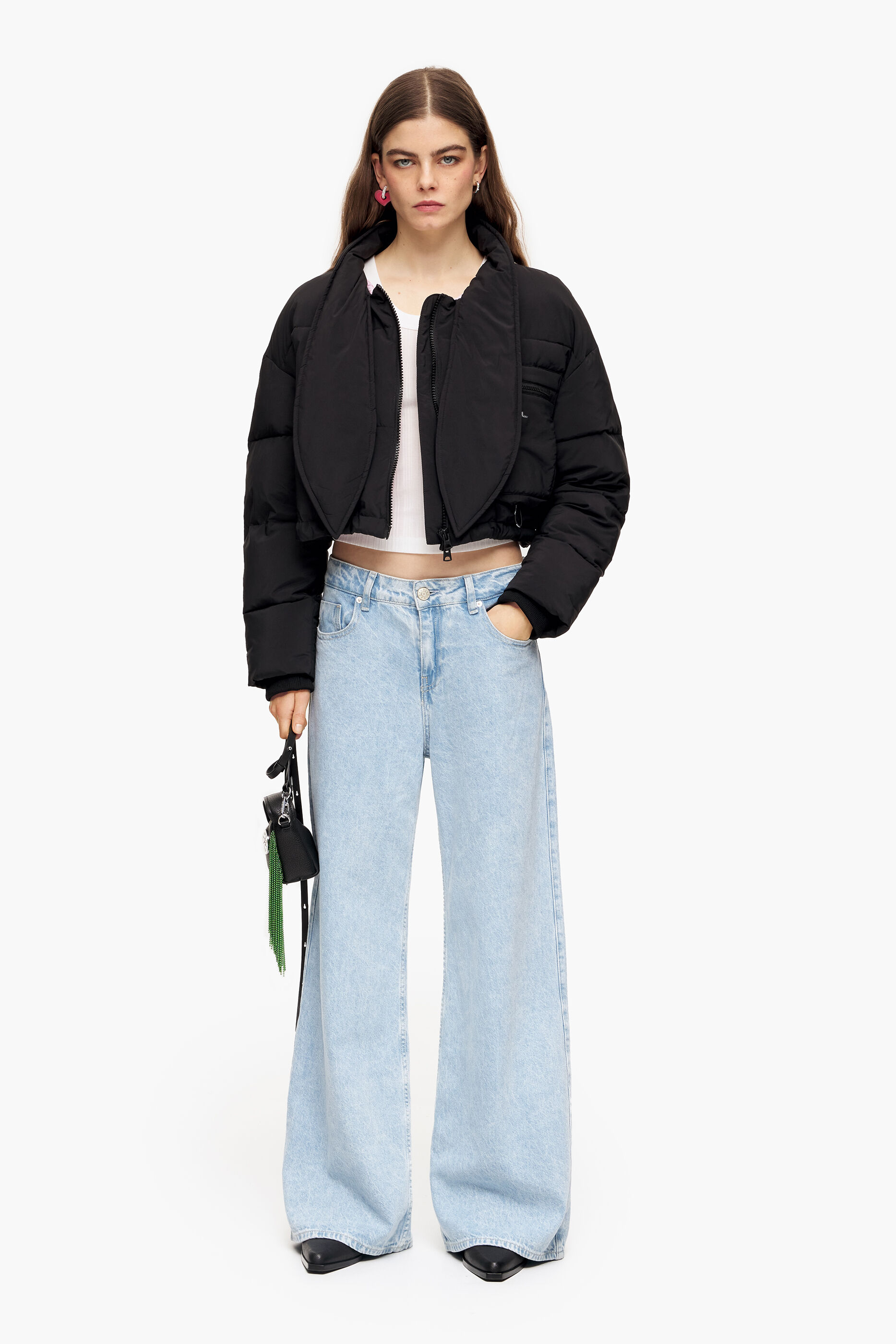 CALÇA LARGA - Calça jeans azul de perna larga
