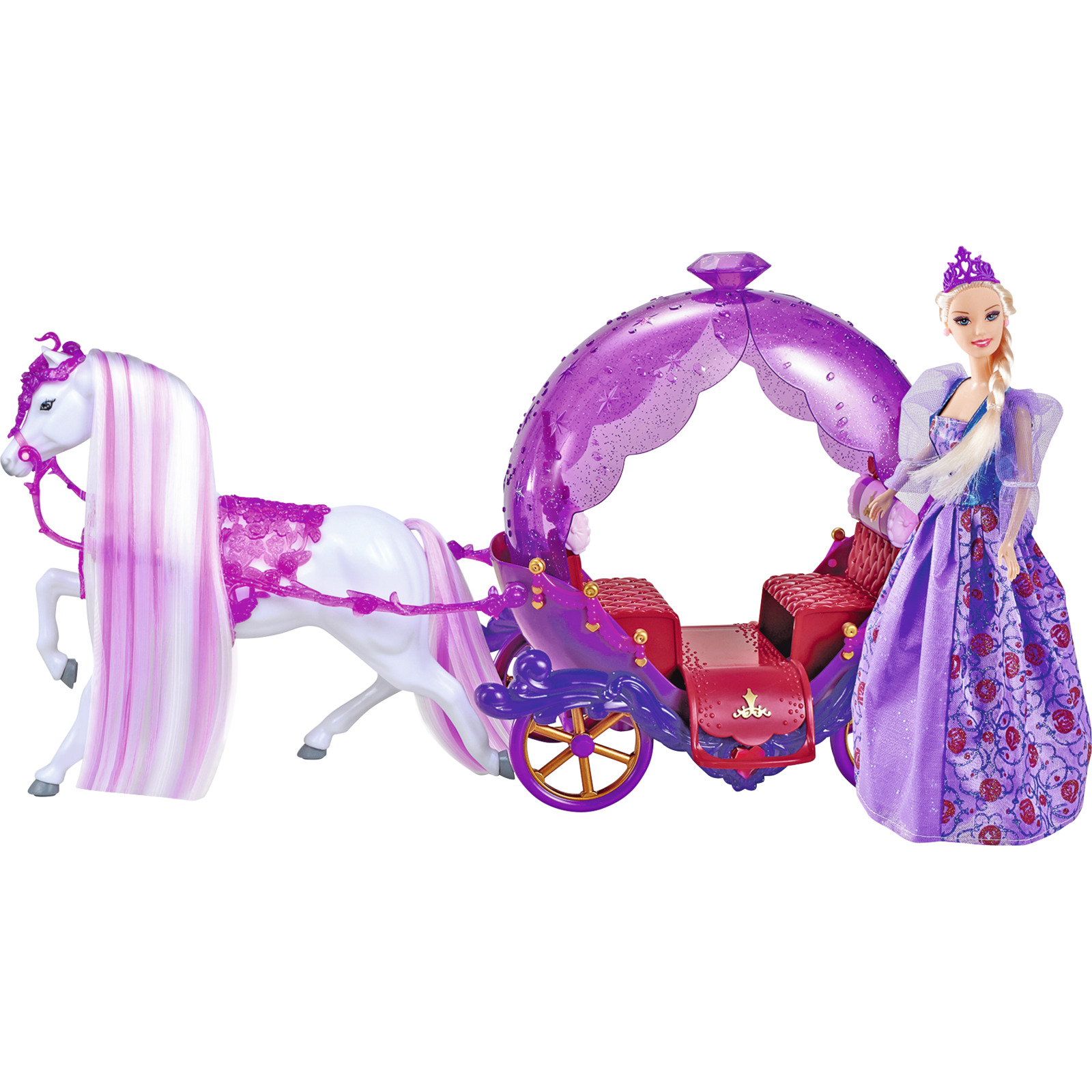 Prinzessin mit Pferd & Kutsche