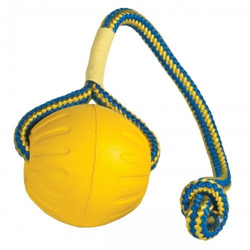 Bola de espuma Durafoam Swing & Fling para cães, amarela
