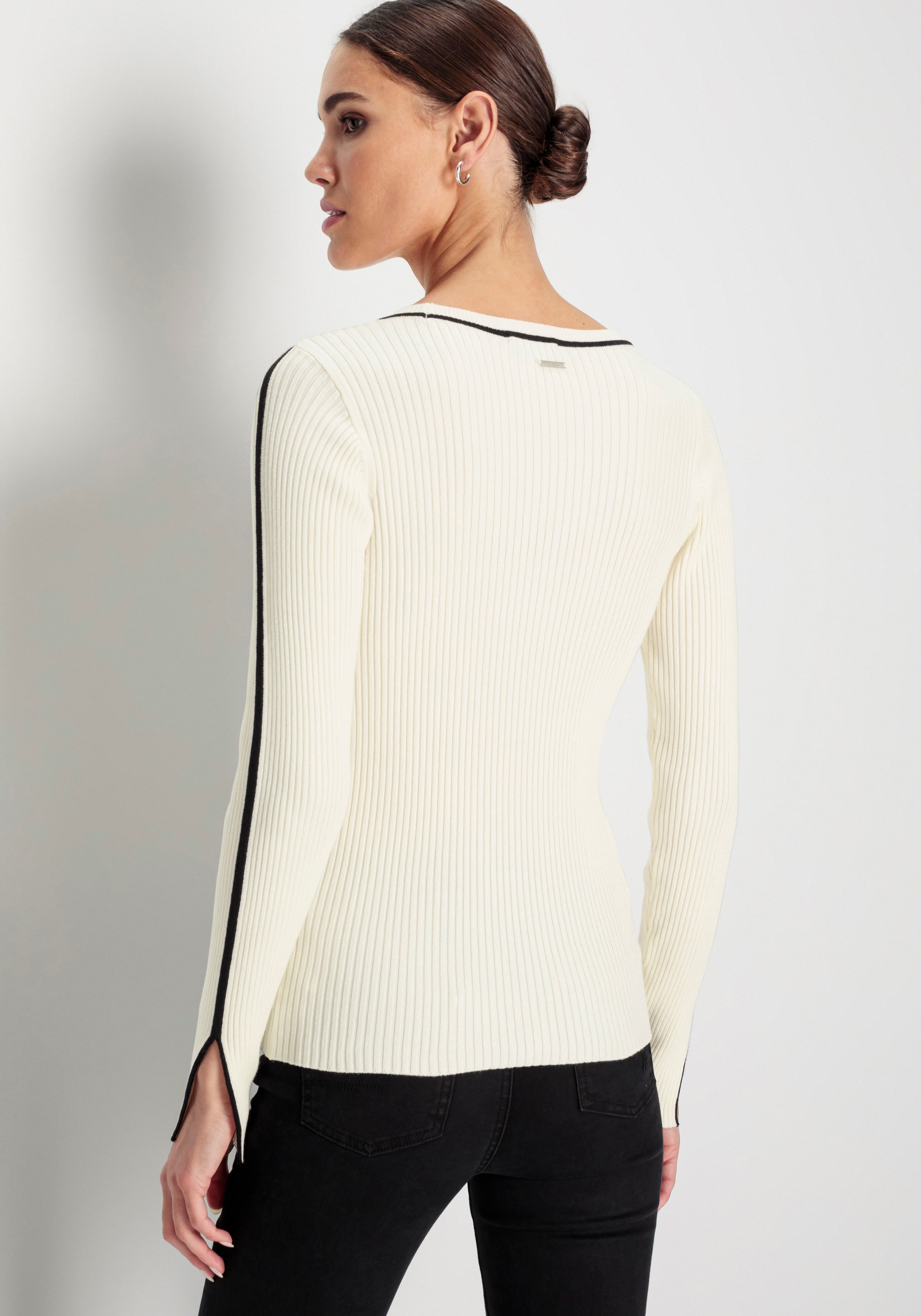 HECHTER PARIS Strickpullover , mit Kontrastdetails