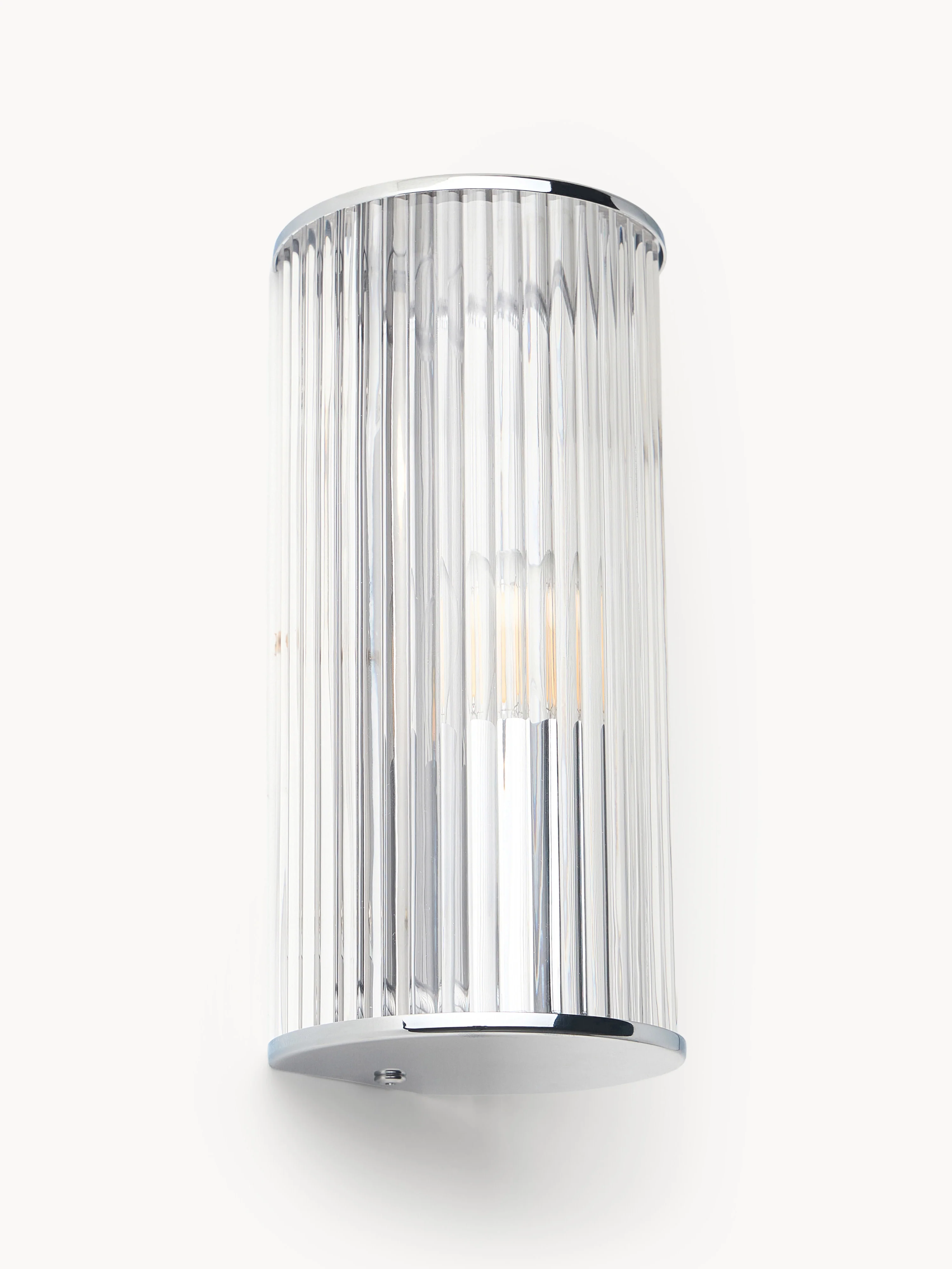 Wandlamp met geribbeld glas Emmi