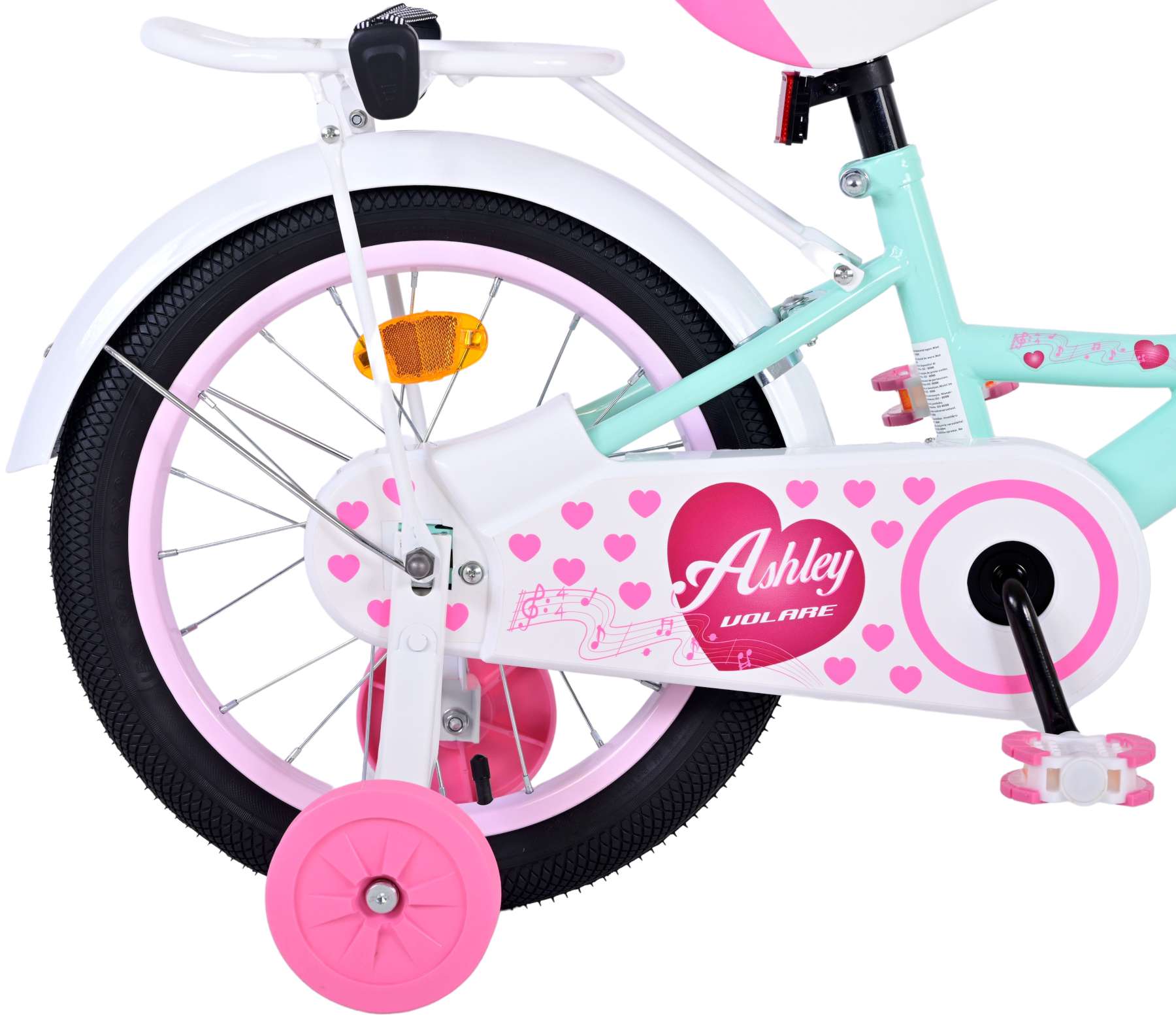 TPFSports Ashley Kinderfahrrad - Mädchen - 16 Zoll - Rücktritt + Handbremse - Rosa