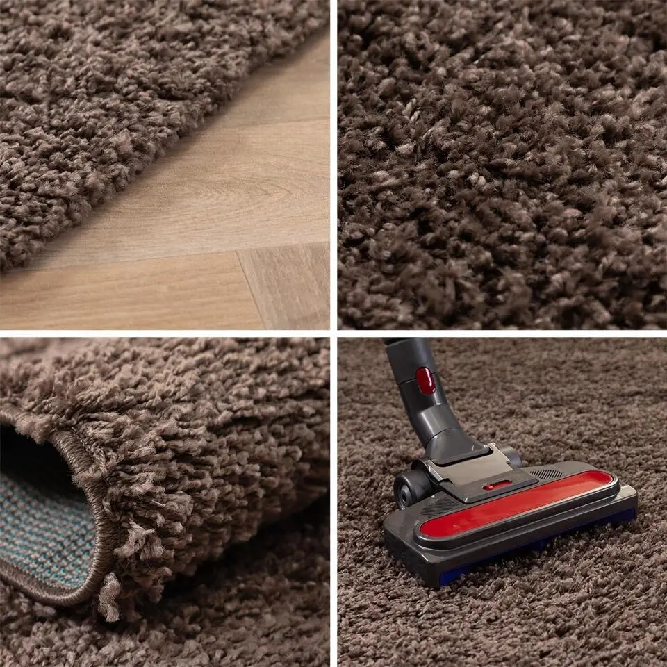Basic Shaggy vloerkleed Taupe Hoogpolig - 120x170 CM