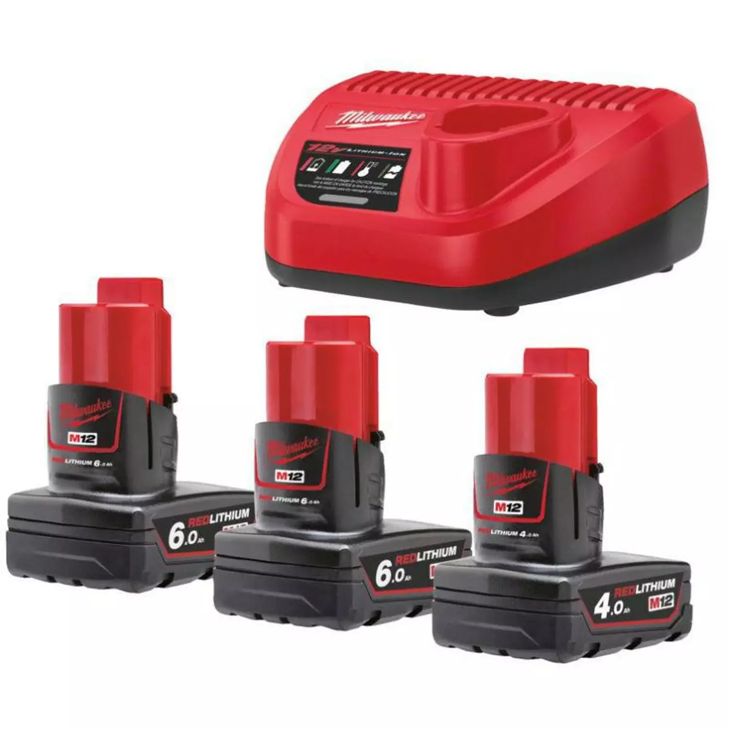 Milwaukee M12 NRG01-643 Accu set 12V 4.0 / 6.0Ah - 4932492932