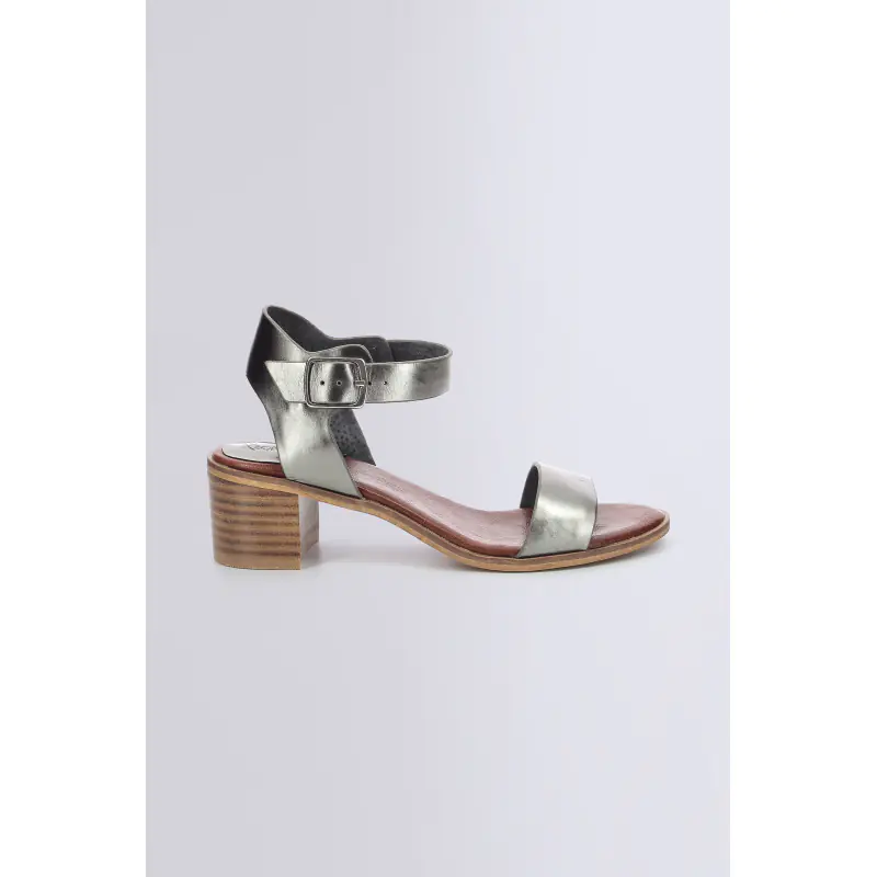 VOLOU ARGENT FONCÉ SANDALES Cuir Femme