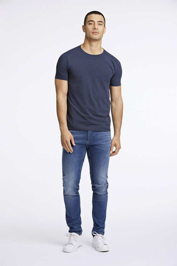 Lindbergh Mens stretch crew neck tee S/S Blå