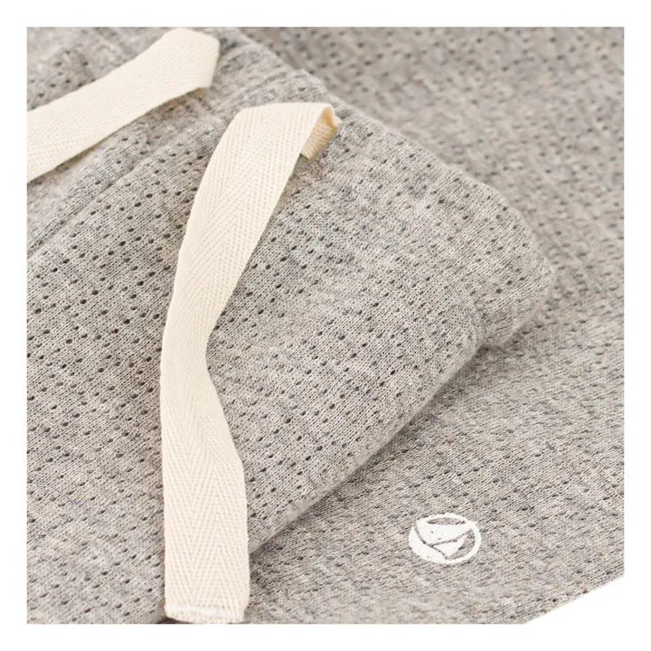 Petit Bateau Pyjama Short Mades Ajouré - Collection Femme | Gris chiné