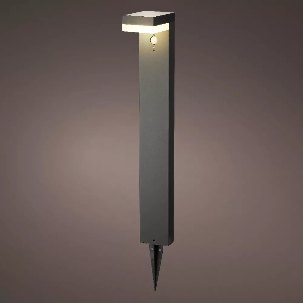 Borne de jardin solaire 600 lumens (H70 cm) Elite Gris anthracite