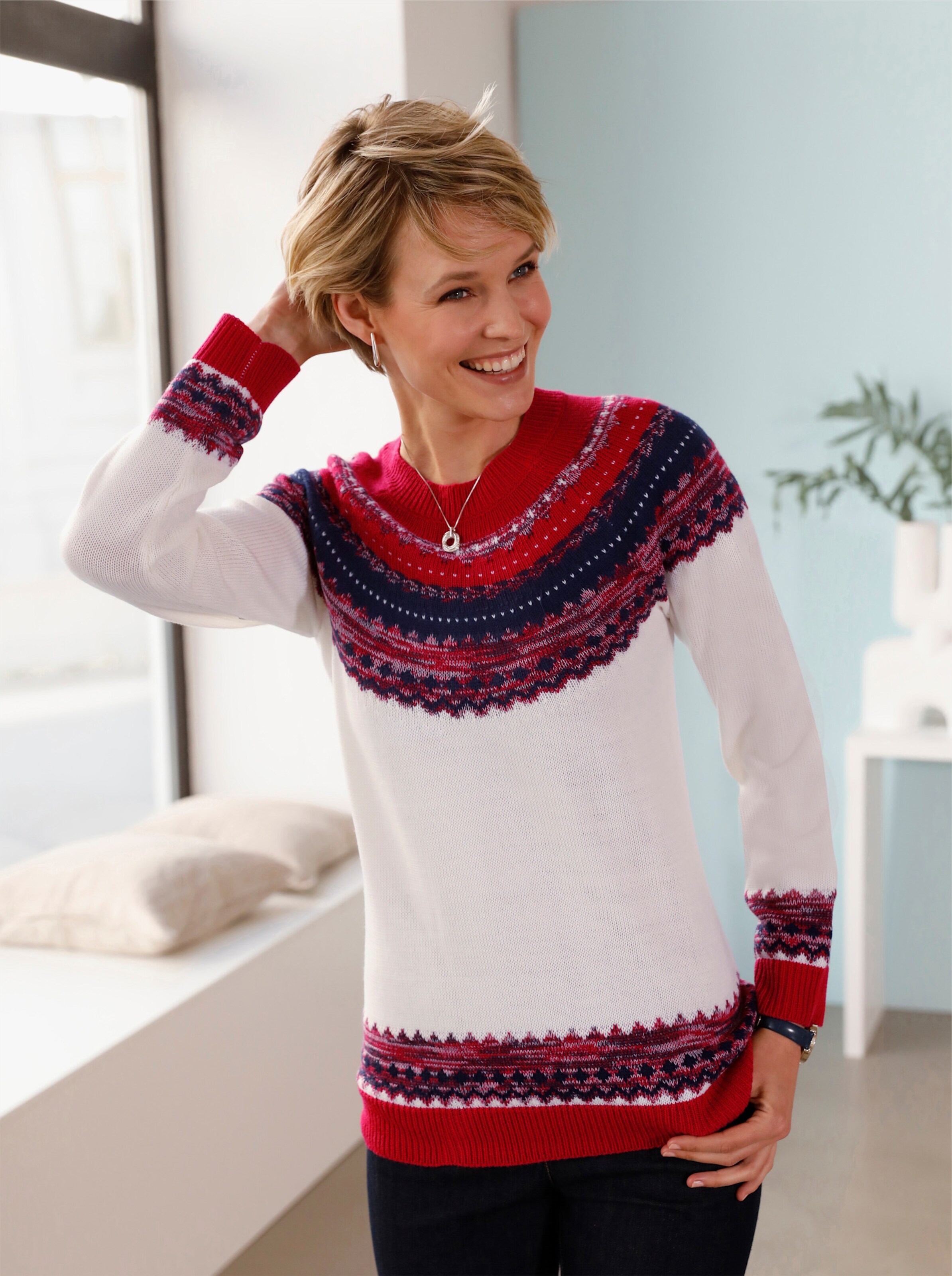 Norwegerpullover mit Raglanärmeln